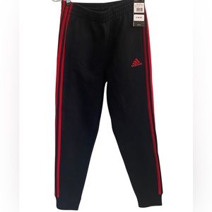 NWT Classic Adidas 3-Stripe boys joggers.